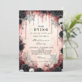 Invitation Halloween gothique romantique foncé Bash (Debout devant)