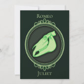 Invitation Halloween Gothique Vert Cheval Skull Elopement (Dos)