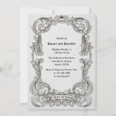 Invitation Halloween gothique vintage pour adultes (Dos)
