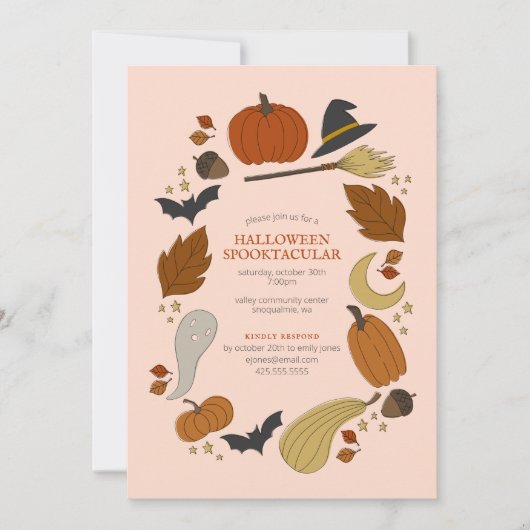 Invitation Halloween Graphic Party (Devant)