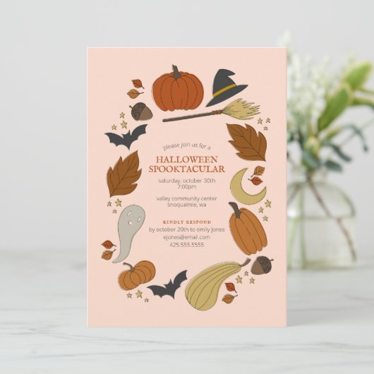 Invitation Halloween Graphic Party (Debout devant)