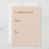 Invitation Halloween : grosse citrouille (Dos)