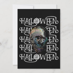 INVITATION HALLOWEEN HALLOWEEN CRÂNE EFFRAYANT