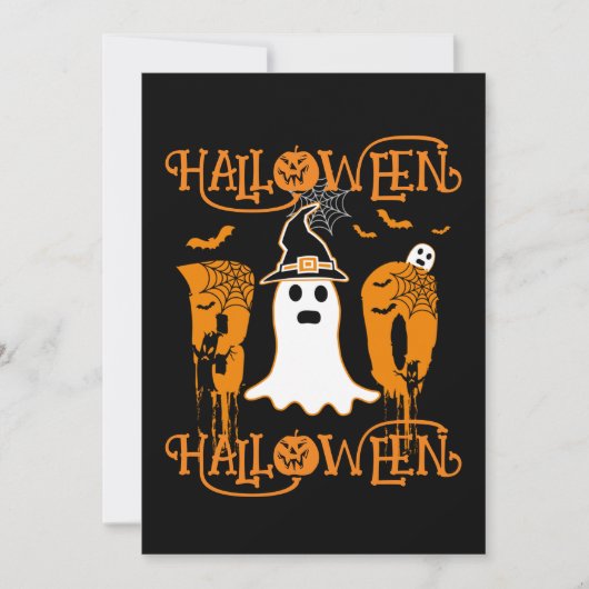 Invitation HALLOWEEN HALLOWEEN ÉPouvantable HOU (Devant)