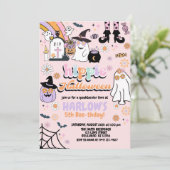 Invitation Halloween Halloween Fantôme Super rétro (Debout devant)