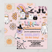 Invitation Halloween Halloween Fantôme Super rétro (Devant / Derrière)