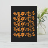 INVITATION HALLOWEEN HALLOWEEN TYPOGRAPHIE (Debout devant)