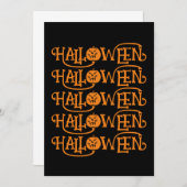 INVITATION HALLOWEEN HALLOWEEN TYPOGRAPHIE (Devant / Derrière)