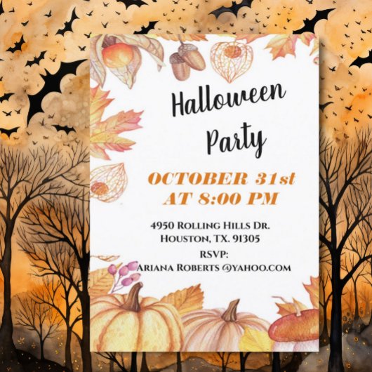 Invitation Halloween Harvest