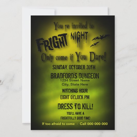 Invitation Halloween Haunted Building (Dos)