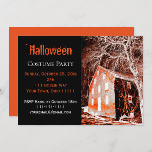 Invitation Halloween Haunted House Costume Party