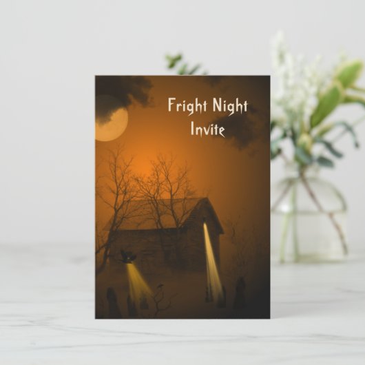 Invitation Halloween Haunted House Party (Debout devant)