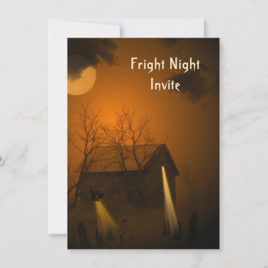 Invitation Halloween Haunted House Party (Devant)