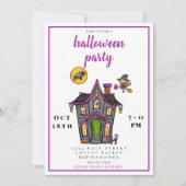 Invitation Halloween Haunted House Party (Devant)