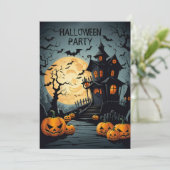Invitation Halloween Haunted Mansion (Debout devant)