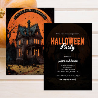 Invitation Halloween Haunted Mansion Adult Costume Party