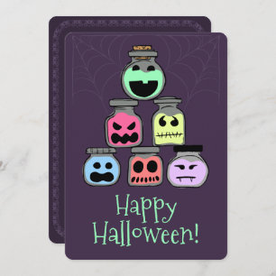 Invitation Halloween heureux cogne l'invitation de partie de