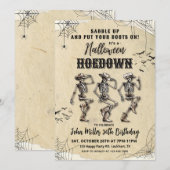 Invitation Halloween Hoedown Anniversaire Party (Devant / Derrière)