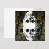 Invitation Halloween Horror - 3 Skulls Graffiti Burst (Devant / Derrière)