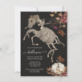 Invitation Halloween Horse Floral Dark & Moody (Devant)