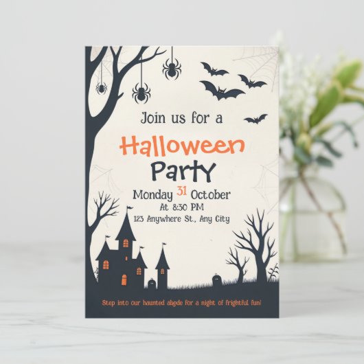 Invitation Halloween House Party (Debout devant)