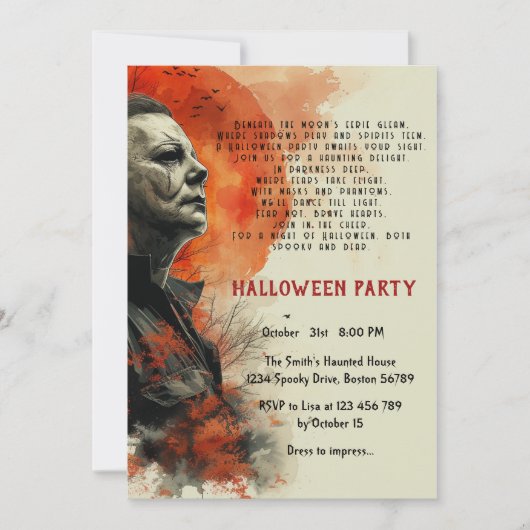 Invitation Halloween I Poem (Devant)