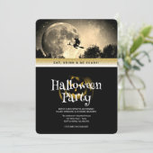 Invitation Halloween Imaginaire gothique Lune (Debout devant)