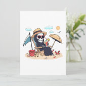 Invitation Halloween in Summer – Grim Reaper on the Beach (Debout devant)