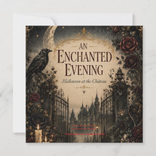 Invitation Halloween inspiré de l'ancien pour une soirée myst