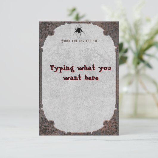 Invitation Halloween/Invitation (Debout devant)