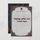 Invitation Halloween/Invitation (Devant / Derrière)