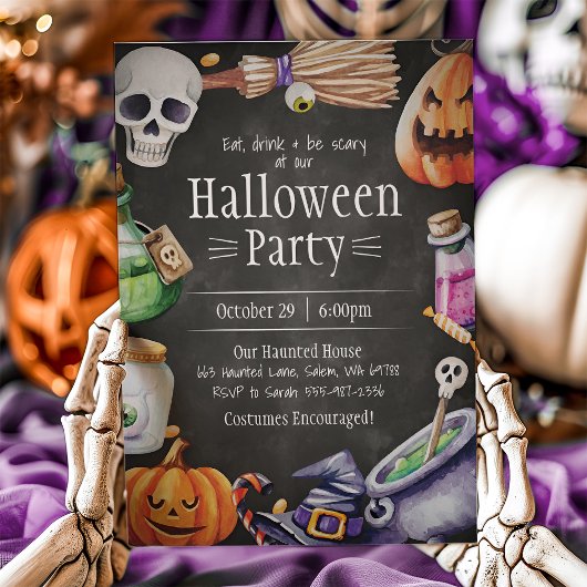 Invitation Halloween Invitation, Halloween Birthday Party