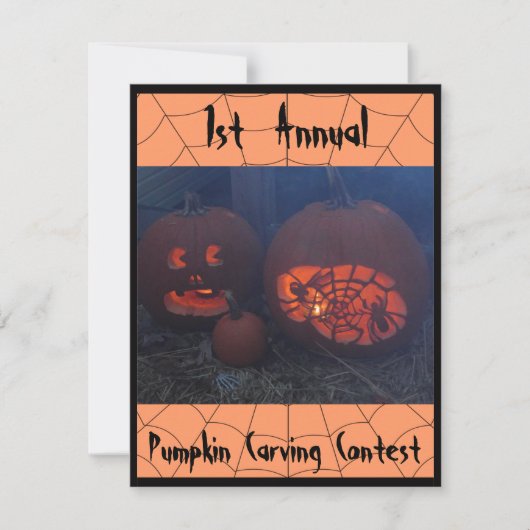 Invitation Halloween Jack-O-Lantern - (Devant)