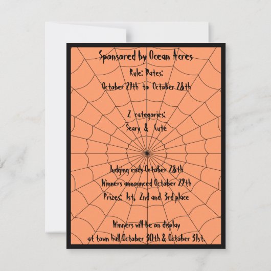 Invitation Halloween Jack-O-Lantern - (Dos)