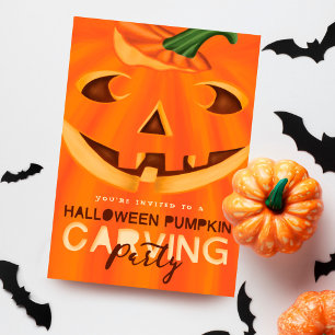 Invitation Halloween Jack-O-Lantern Citrouille Carving Party