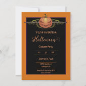 Invitation Halloween Jack-o-lanterne effrayant | Orange (Devant)