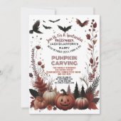 Invitation Halloween Jack O Lanterns Soirée de la Citrouille  (Devant)