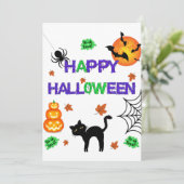 Invitation Halloween joyeux (Debout devant)