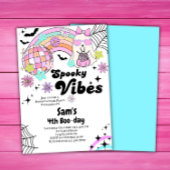 Invitation Halloween Kid Cute Retro Ghost Annivers