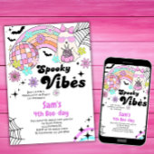 Invitation Halloween Kid Cute Retro Ghost Annivers