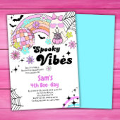 Invitation Halloween Kid Cute Retro Ghost Annivers