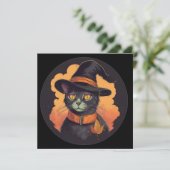 Invitation Halloween Kitty (Debout devant)