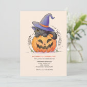 Invitation Halloween Kitty (Debout devant)
