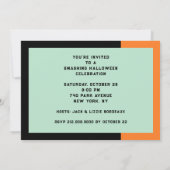 Invitation Halloween la fête moderne (Dos)