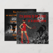 Invitation Halloween, la fille du diable (Devant / Derrière)