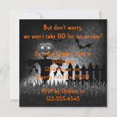 Invitation Halloween, la fille du diable (Dos)