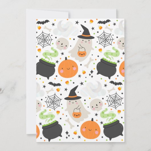 Invitation Halloween Little Boo Boy Ghost 2e fête d'anniversa (Dos)