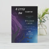 Invitation Halloween Little Boo Deep Dark Night Baby shower (Debout devant)