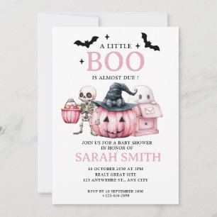 Invitation Halloween Little Boo est presque dû Baby shower