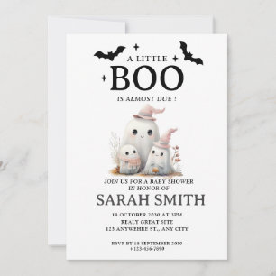 Invitation Halloween Little Boo est presque dû Baby shower